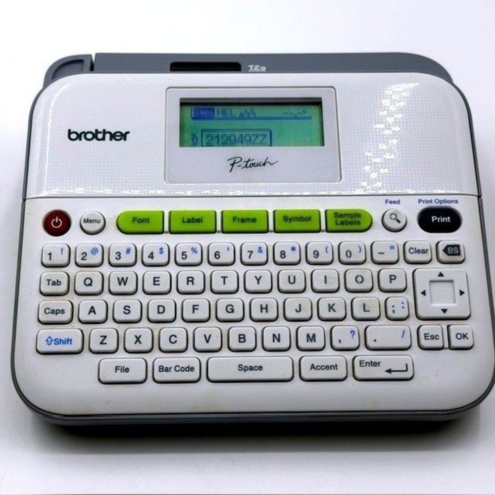 Brother P-Touch PT-D400 Desktop Label Maker White Gray TZe Tape Compatible